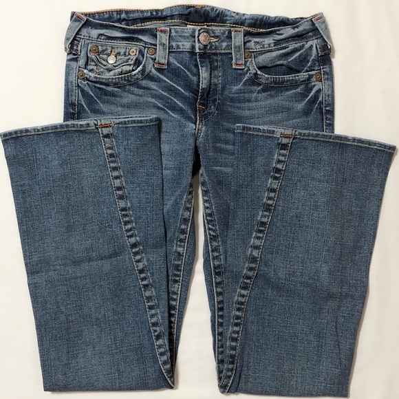 True Religion Joey Twisted Flare Denim Jeans - 31 - Picture 10 of 16
